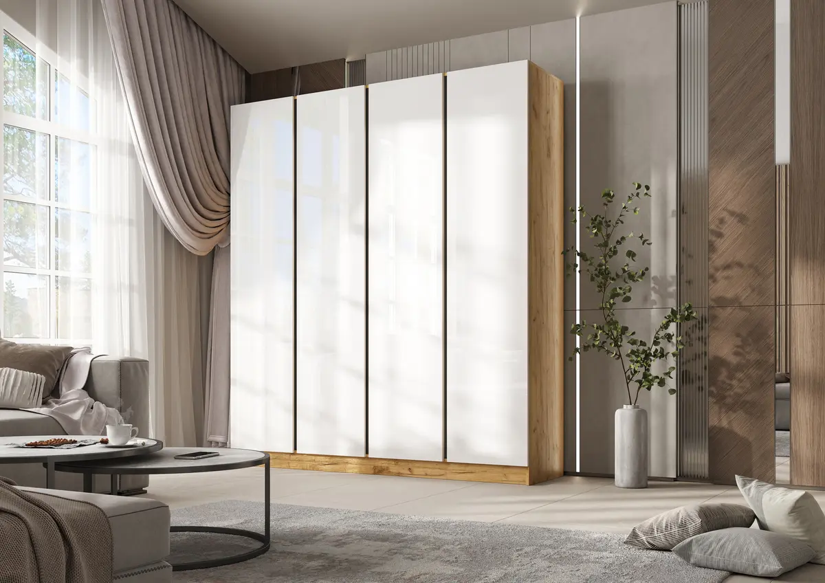 Келвин Шкаф 4-х ств.(2000)(чёрная вставка)